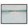 Tide Beach Painting | Aqua | Abstract Sea Painting - Framed Canvas