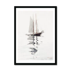 Schooner Boat Painting | Vintage Watercolour Boat Print - Framed 4 Schooner Boat Painting | Vintage Watercolour Boat Print - Framed -Beach House Art 00779262 75a9 447b a9a6 24bd494dae35