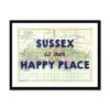 Sussex Is Our Happy Place | Dk Navy Special - Framed 1 Sussex Is Our Happy Place | Dk Navy Special - Framed -Beach House Art 04679b59 9579 41ae 8485 fd8320f9d2bb
