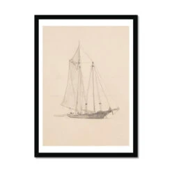 Schooner With Dinghy | Vintage Pencil Boat Wall Art Print - Framed 4 Schooner With Dinghy | Vintage Pencil Boat Wall Art Print - Framed -Beach House Art 0bd8b975 656a 49fb 9758 b35afb8eb9c5