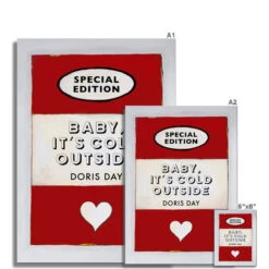 Cold Outside (Red) Christmas & Holiday Print - Unframed -Beach House Art 19d54daa f865 4070 b529 61e08a9e4709