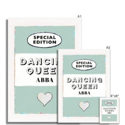 Dancing Queen Quote On Vintage Style Book Cover Print In Green - Unframed -Beach House Art 1fc8bd9f a2d6 43c6 8ee6 c81eca6dc187