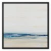 Coastal Study Painting | Square | Abstract Beach Painting - Framed Canvas