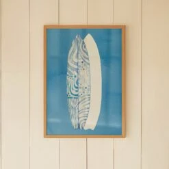 Surfboard Art Print | Beach Art | Two Surfboards Art - Unframed -Beach House Art 2 surfboards 2