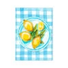 Lemon Painting On Blue Gingham | Kitchen Wall Art - Unframed -Beach House Art 2d19cf14 f843 40d7 ada3 5493ba72cf91