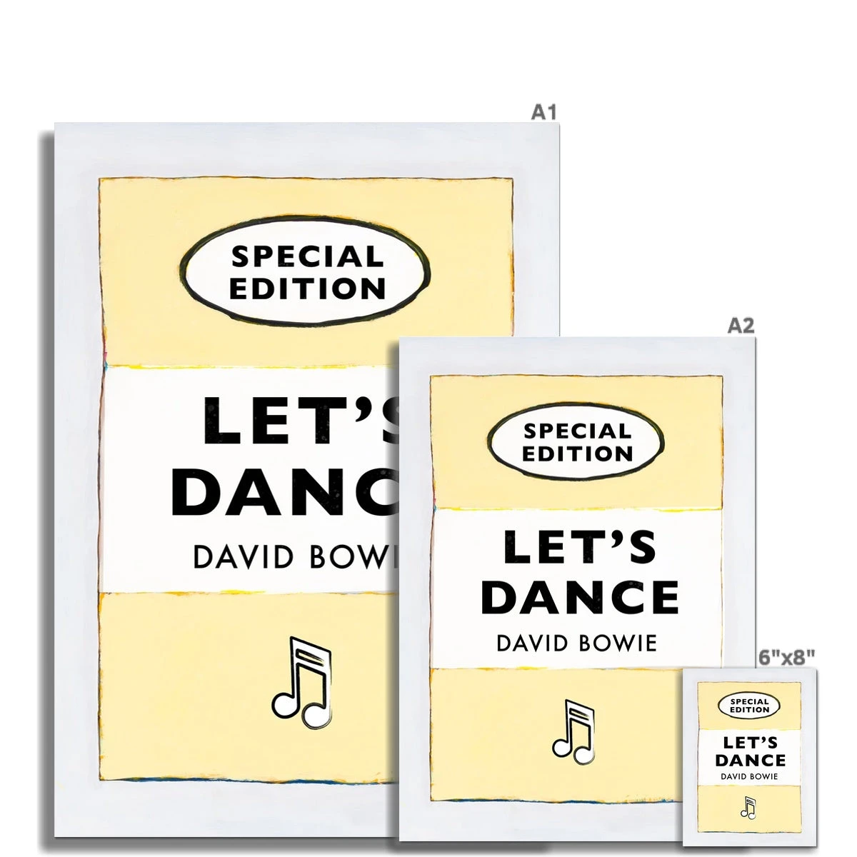 Let's Dance (Yellow) Lyric Book Cover Print - Unframed Let's Dance (Yellow) Lyric Book Cover Print - Unframed -Beach House Art 2dd6f771 f603 4ded a5ae 990ae42bec58