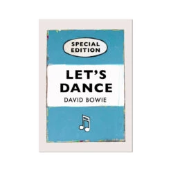 Let's Dance (Aqua) Lyric Book Cover Print - Unframed