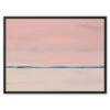 Rose-gold Coast Painting | Abstract Beach Painting - Framed Canvas
