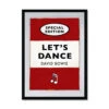 Let's Dance Quote On Vintage Style Book Cover Print In Red - Framed -Beach House Art 3fb1210e a9da 413b 8139 524ba452c3fc