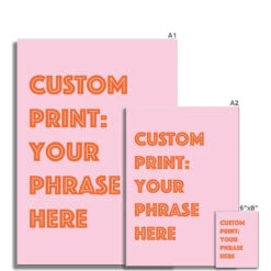 Personalised Quote Art | Cruise Type | Pink - Unframed -Beach House Art 4051cdca b1d0 4103 9fed 368878265719