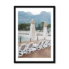White Umbrellas In Italian Beach Photography Print- Framed -Beach House Art 430b9325 b397 4b3e be79 8cb37637b7c5