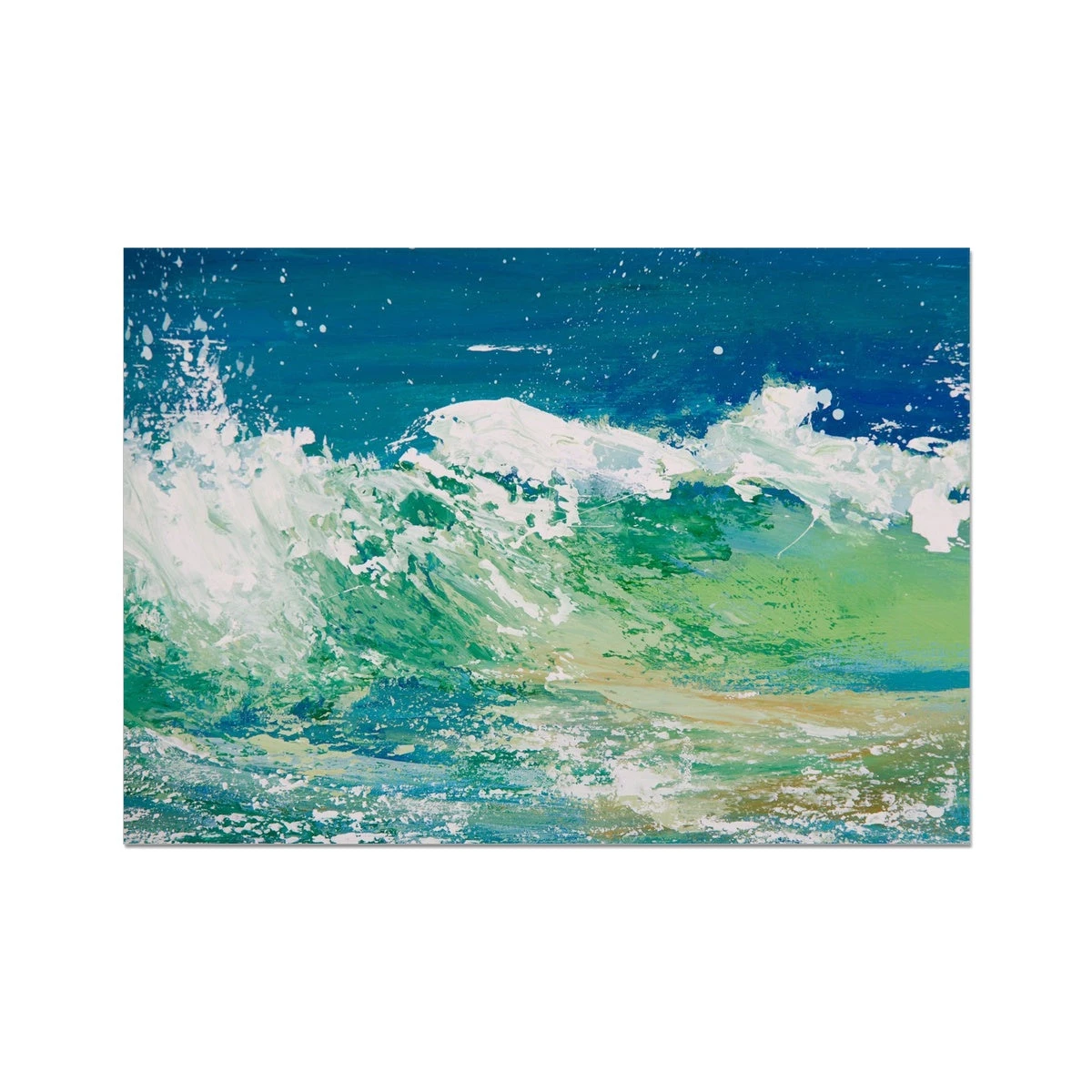 Wave Study Painting No 1 | Seascape Print - Unframed Wave Study Painting No 1 | Seascape Print - Unframed -Beach House Art 47009750 0e25 4b80 9210 b116007551dd