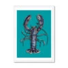Lobster Print | Colourful Kitchen Wall Art | Lobster Painting On Green - Framed -Beach House Art 4734ec68 bc20 4aa1 a6a2 3f486bb8d596