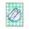 Sardine Painting On Green Gingham | Kitchen Wall Art - Framed -Beach House Art 4b1da6ea 46c6 4275 83f2 18930b0c8823