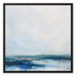 Celestial Shore Beach Painting | Coastal Visions Sea Painting Print - Framed Canvas