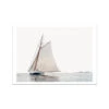 Sailing Yacht Painting | Vintage Watercolour Boat Print - Unframed