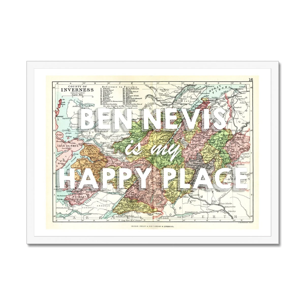 Ben Nevis Map Print - My Happy Place White Framed Print Ben Nevis Map Print - My Happy Place White Framed Print -Beach House Art 5479f81d 8bb2 4b82 8dba 22f19554781e 9d93468b 22a8 43e9 a61d 91dc2f7d5639