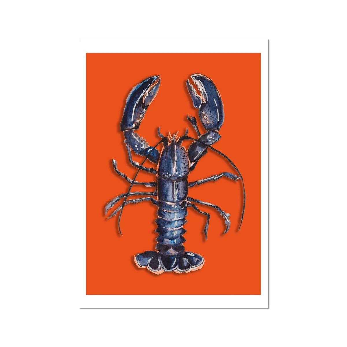 Lobster Painting | Shellfish Kitchen Wall Art | Lobster Print on Orange Background - Unframed Lobster Painting | Shellfish Kitchen Wall Art | Lobster Print On Orange Background - Unframed -Beach House Art 57854c34 d8fd 4474 87b2 dd394b1878c1