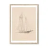 Schooner With Dinghy | Vintage Pencil Boat Wall Art Print - Framed 1 Schooner With Dinghy | Vintage Pencil Boat Wall Art Print - Framed -Beach House Art 64e7693d 0d72 48b4 9f59 5b9357a4075e