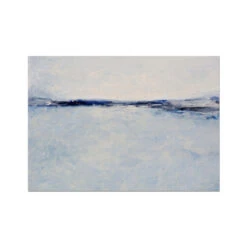 Tide Beach Painting | Navy Blue | Abstract Sea Painting - Unframed