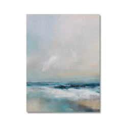 Ocean's Embrace Seascape | Coastal Visions Sea Painting - Unframed Canvas