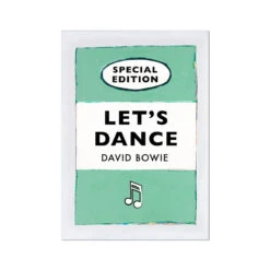 Let's Dance (Jade) Lyric Book Cover Print - Unframed