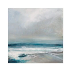 Abstract Aquamarine Seascape | Coastal Visions Sea Painting Print - Unframed Print