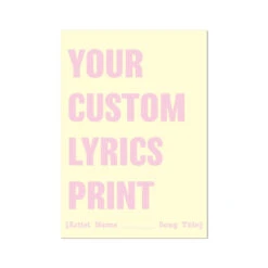 Custom Quote Print | Block Type | Lemon - Unframed