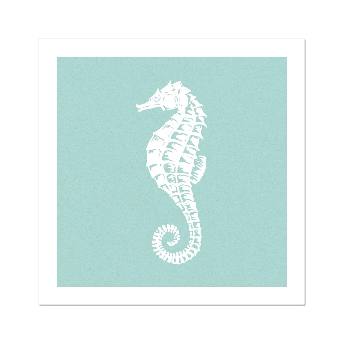 Seahorse Print | Graphic Seahorse Art Print | Aqua Blue - Unframed Seahorse Print | Graphic Seahorse Art Print | Aqua Blue - Unframed -Beach House Art 8026193e 165f 4dbe 96b8 4a612e91c8d2