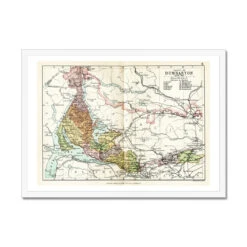 Dumbarton And Loch Lomond Vintage Map Print - Framed -Beach House Art 86229dac db6f 4d04 a4ed 9325fc9e4aca