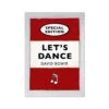 Let's Dance Quote On Vintage Style Book Cover Print In Red - Unframed