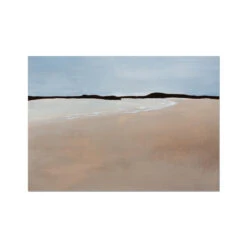 Calm Bay Painting | Minimal Abstract Coastal Print - Unframed