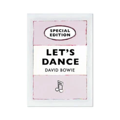 Let's Dance Lyric On Vintage Style Book Cover Print - Unframed