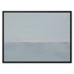 Slate Sea Painting | Modern Abstract Coastal Wall Art - Framed Canvas