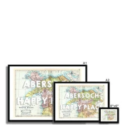 Abersoch Is Our Happy Place Quote On Vintage North Wales Map Wall Art - Framed -Beach House Art 95afb0de 8d8c 4b88 bfc8 6c6c27cd6fef