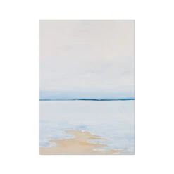 Modern Abstract Coastal Painting No 1 | Minimal Wall Art Print - Unframed