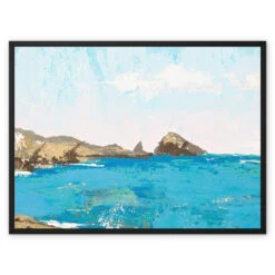 Mother Ivey's Bay Painting |Cornwall Beach Painting - Framed