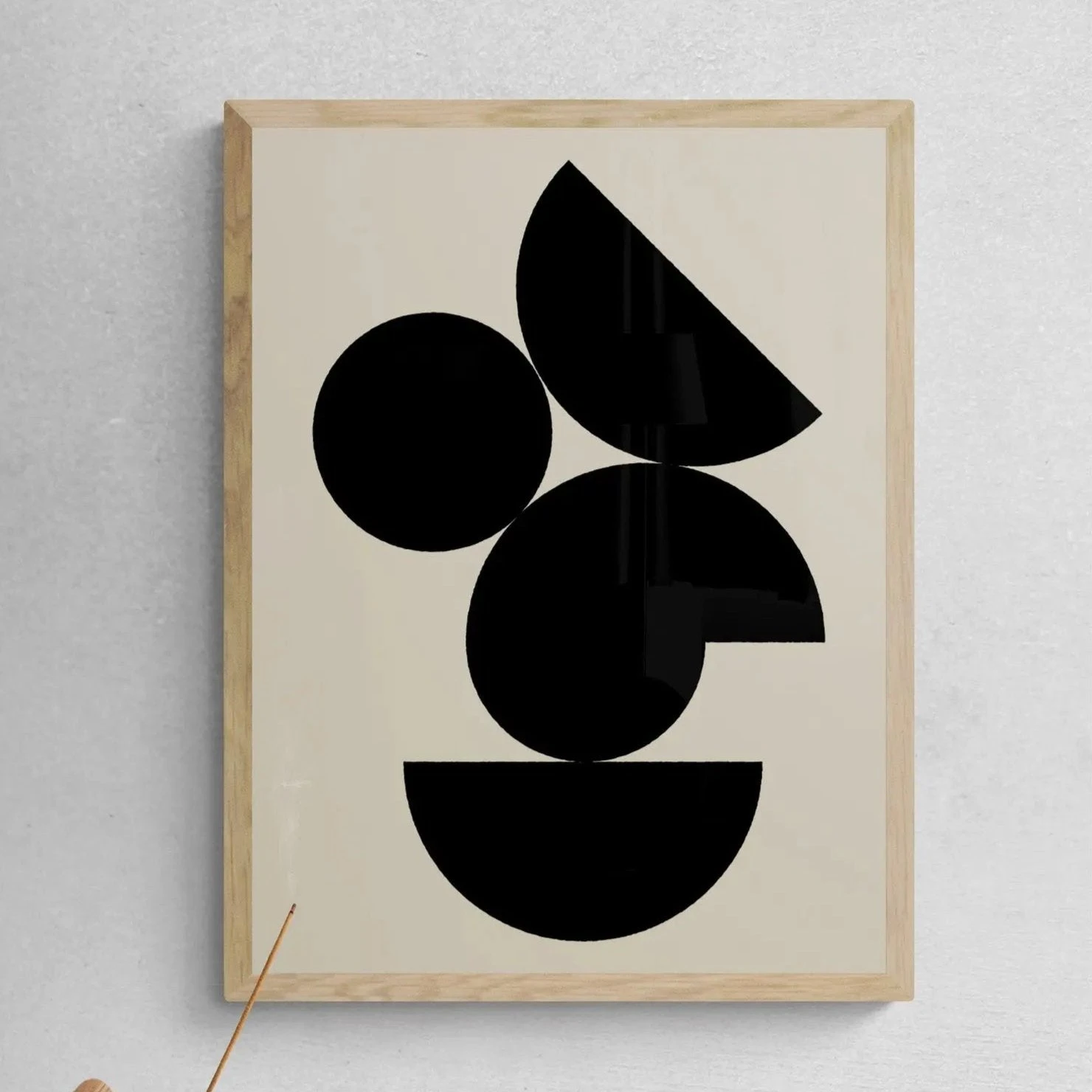 Abstract Shells No 3: Abstract Wall Art - Framed Abstract Shells No 3: Abstract Wall Art - Framed -Beach House Art Abstract Shells No 3 Scandi Monochrome Art Print Framed Wall Art Beach House Art 1650732173