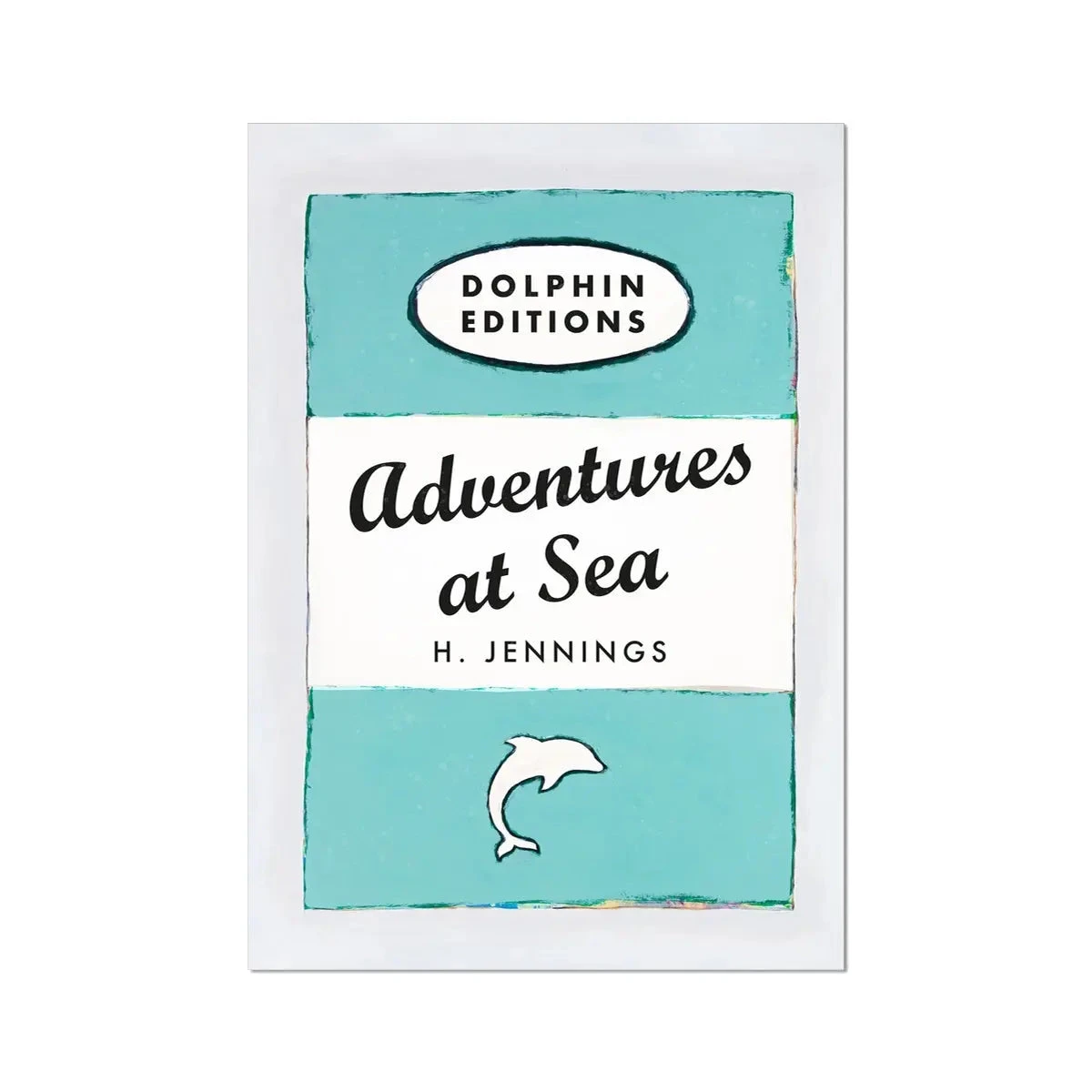 Adventures at Sea quote print on vintage style book cover on blue - Unframed Adventures At Sea Quote Print On Vintage Style Book Cover On Blue - Unframed -Beach House Art Adventures at Sea Aqua Vintage Book Cover Art Print Fine Art Print Fine art Beach House Art 1678646305