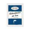 Adventures At Sea Quote Print On Vintage Style Book Cover | Navy - Unframed -Beach House Art Adventures at Sea French Navy Vintage Book Cover Art Print Fine Art Print Fine art Beach House Art 1678647544