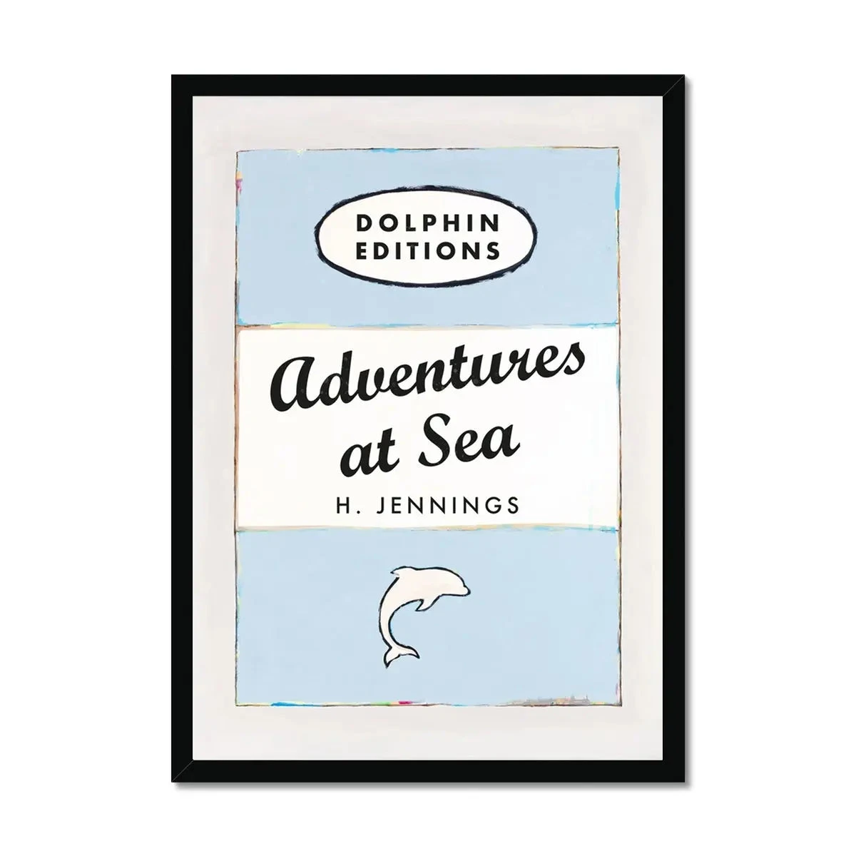 Adventures at Sea quote print on vintage style book cover | Blue - Framed Adventures At Sea Quote Print On Vintage Style Book Cover | Blue - Framed -Beach House Art Adventures at Sea Sky Blue Vintage Book Cover Art Print Framed Print Fine art Beach House Art 1678646551