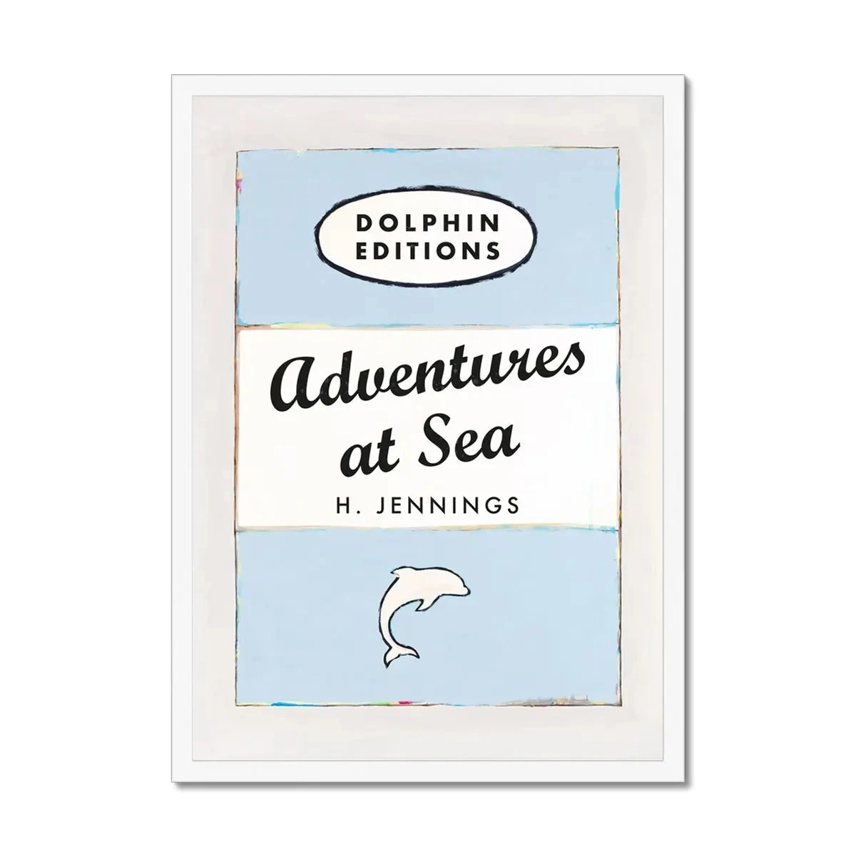 Adventures at Sea quote print on vintage style book cover | Blue - Framed Adventures At Sea Quote Print On Vintage Style Book Cover | Blue - Framed -Beach House Art Adventures at Sea Sky Blue Vintage Book Cover Art Print Framed Print Fine art Beach House Art 1678646554