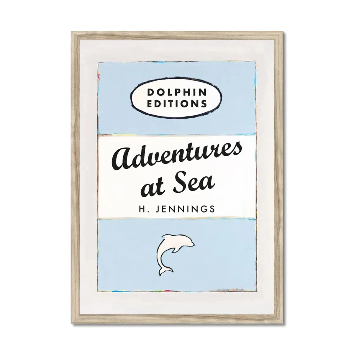 Adventures at Sea quote print on vintage style book cover | Blue - Framed Adventures At Sea Quote Print On Vintage Style Book Cover | Blue - Framed -Beach House Art Adventures at Sea Sky Blue Vintage Book Cover Art Print Framed Print Fine art Beach House Art 1678646557