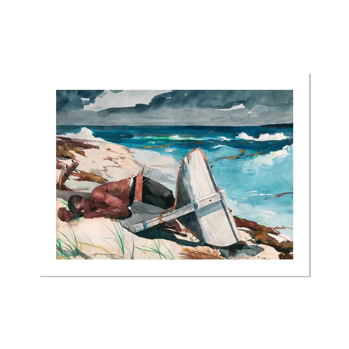 After the Hurricane (Homer) | Vintage Beach Painting - Unframed After The Hurricane (Homer) | Vintage Beach Painting - Unframed -Beach House Art After the Hurricane Homer Unframed Print Wall Art Beach House Art 1650734244
