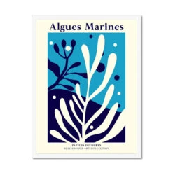 Algues Marines Print | Graphic Botanical Print Of Seaweed And Coral - Framed 5 Algues Marines Print | Graphic Botanical Print Of Seaweed And Coral - Framed -Beach House Art Algues Marines Framed Print Wall Art Beach House Art 1650735968
