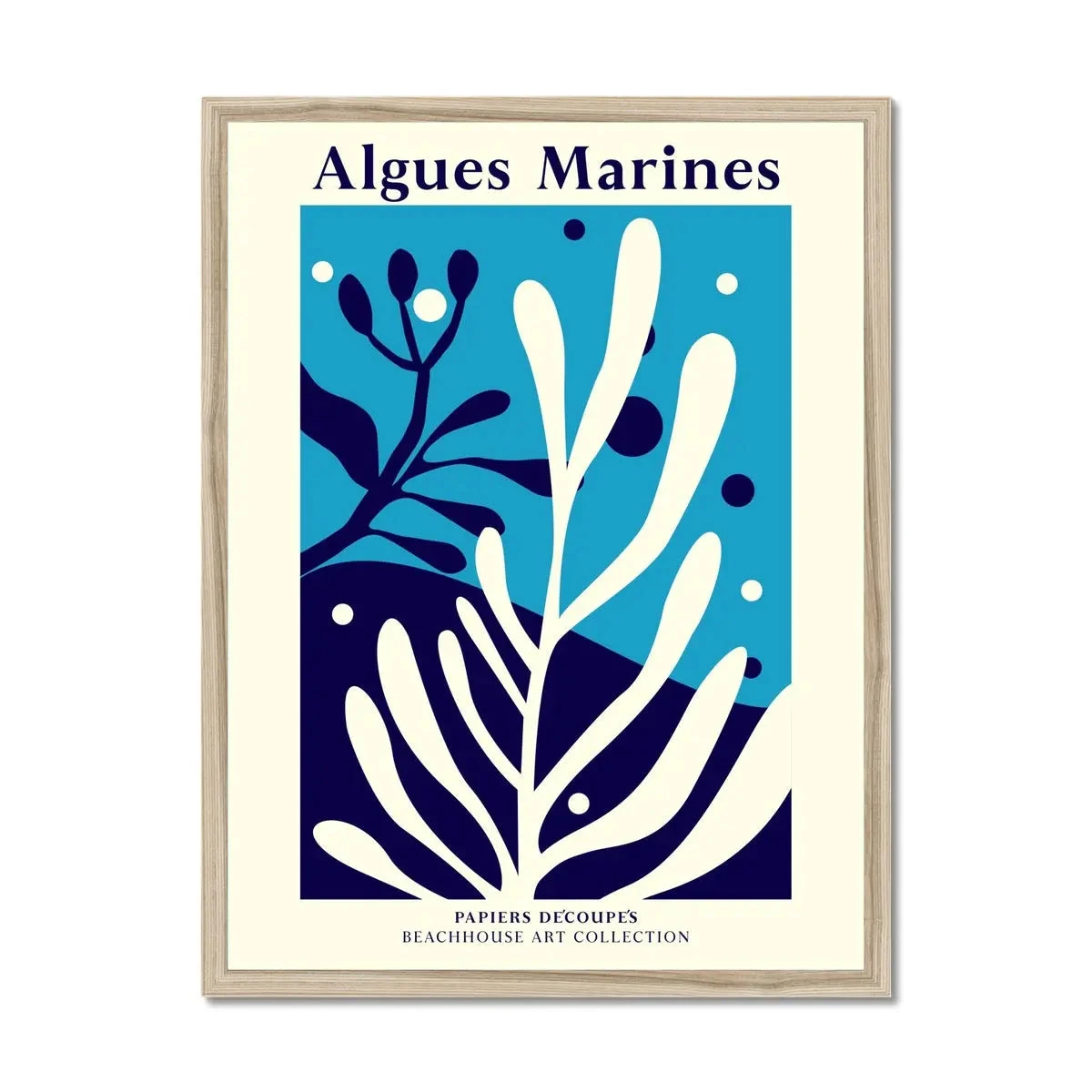 Algues Marines Print | Graphic Botanical Print of Seaweed and Coral - Framed Algues Marines Print | Graphic Botanical Print Of Seaweed And Coral - Framed -Beach House Art Algues Marines Framed Print Wall Art Beach House Art 1650735972