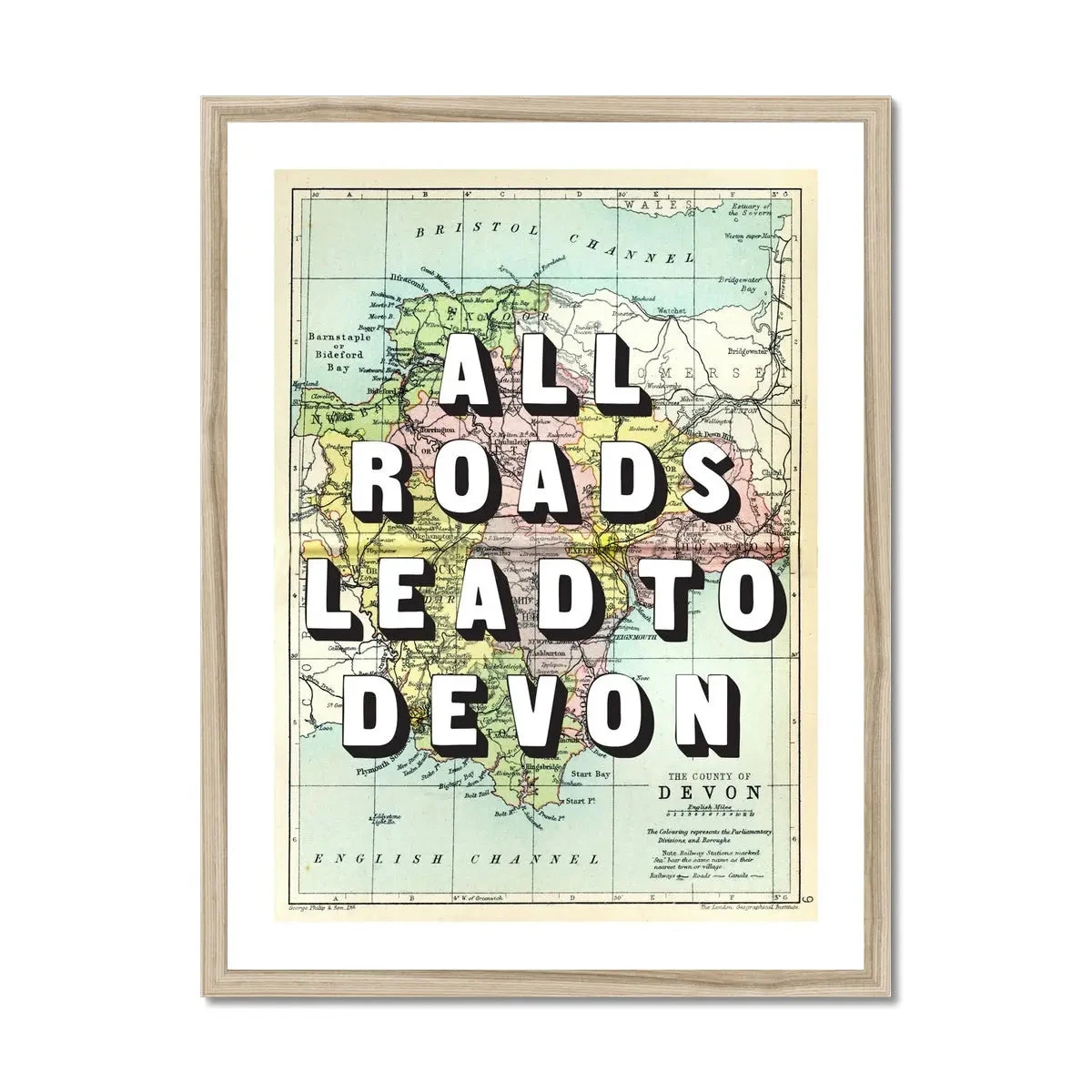 All Roads Lead To Devon Quote on Devon Map Print - Framed All Roads Lead To Devon Quote On Devon Map Print - Framed -Beach House Art All Roads Lead To Devon Devon Map Map Art Print Framed Wall Art Beach House Art 1650736789
