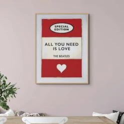 All You Need Is Love | Book Cover Art Print - Unframed -Beach House Art All You Need is Love Book Cover Art Print Fine Art Print Fine art Beach House Art 1673639229