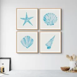Aqua Watercolour Fan Shell Painting | Shell Wall Art - Unframed 4 Aqua Watercolour Fan Shell Painting | Shell Wall Art - Unframed -Beach House Art Aquawatercolourshellsx4 d6f7b637 7f5a 47f4 bdf2 e4616b6253ff