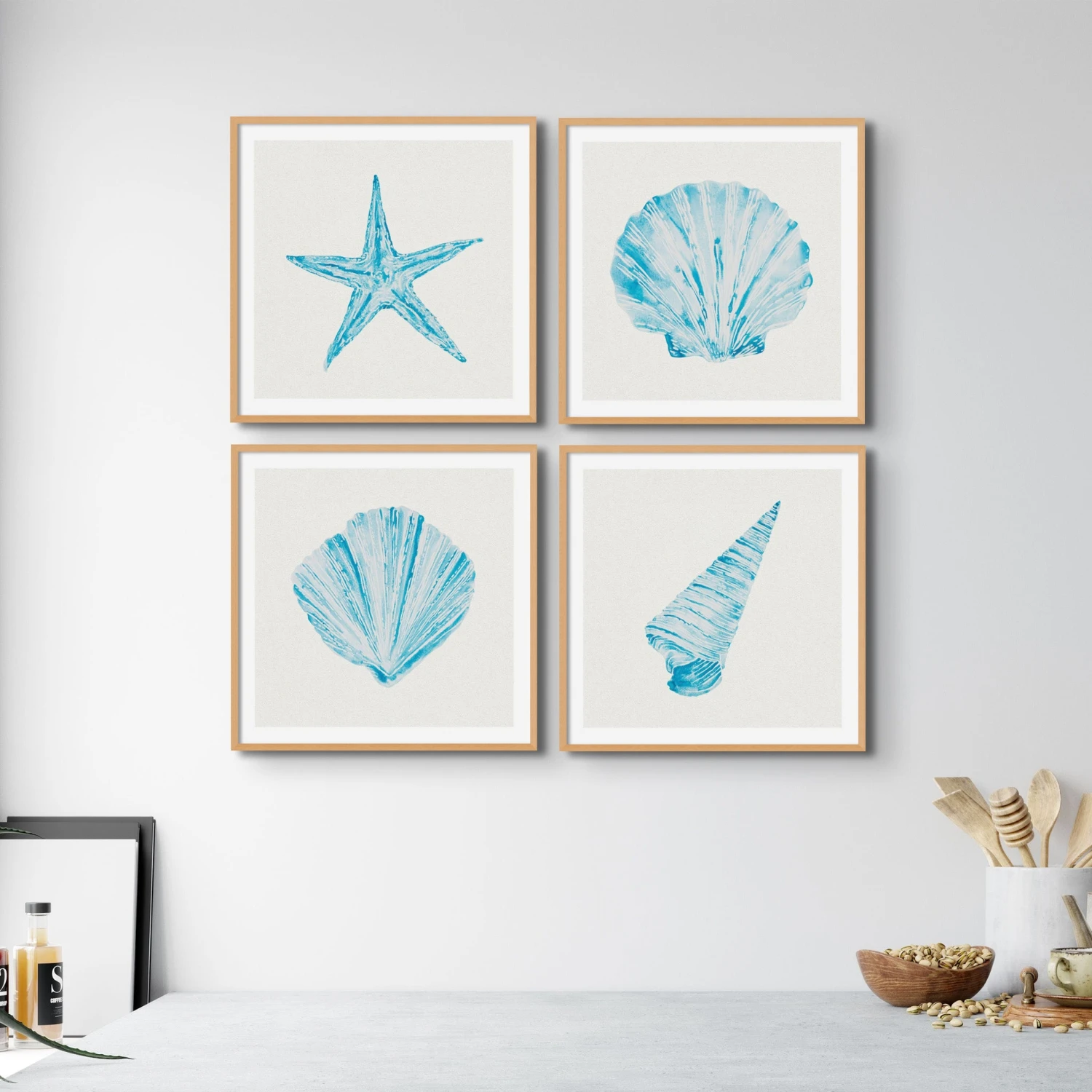 Aqua Watercolour Fan Shell Painting | Shell Wall Art - Unframed Aqua Watercolour Fan Shell Painting | Shell Wall Art - Unframed -Beach House Art Aquawatercolourshellsx4 d6f7b637 7f5a 47f4 bdf2 e4616b6253ff